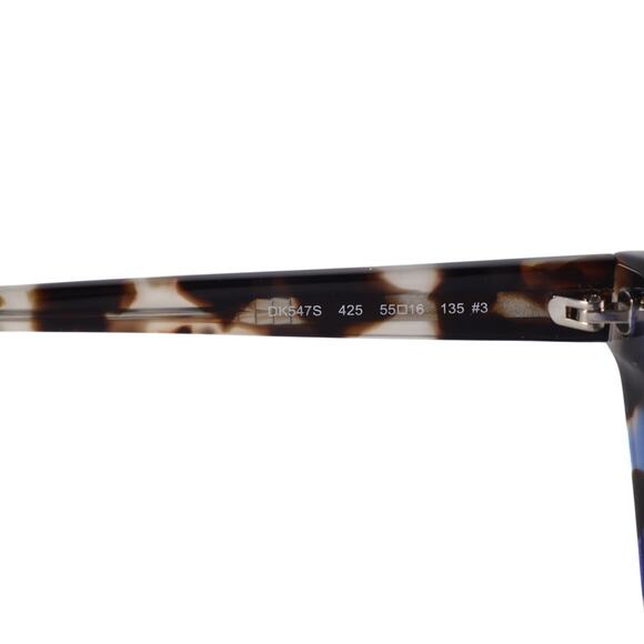 DKNY Narrow Cat Eye Womens Sunglasses–Cobalt Blue/Bone Tortoise–Retro Chic–NWT
